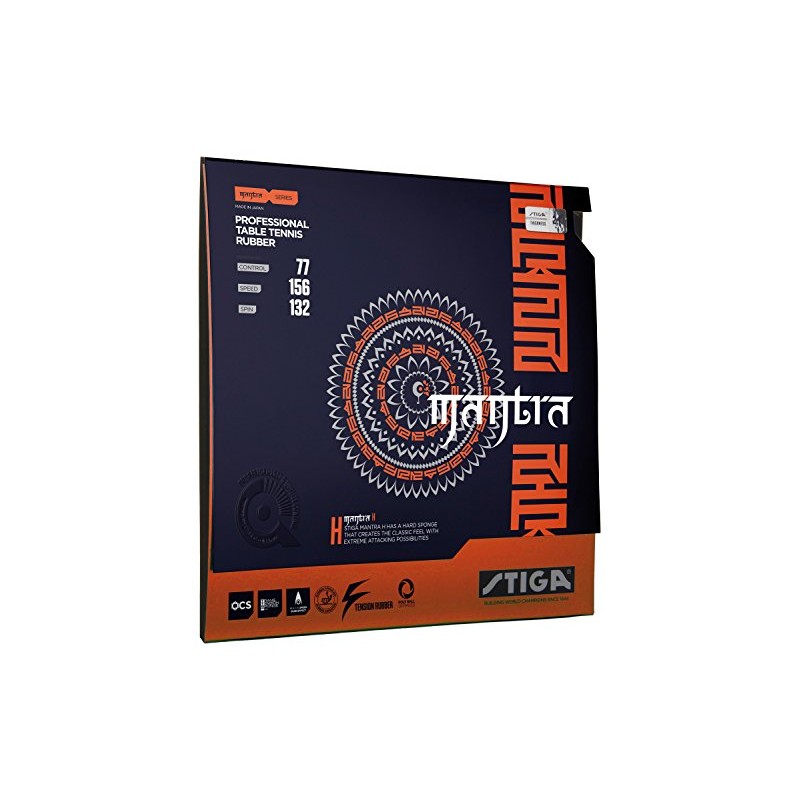 STIGA 1708-1705-19 Table Tennis Rubber, Tension Type, Soft Mantra, H,