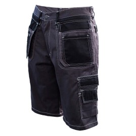 Men's Robust Work Shorts with Reflective Elements, Professional Heavy Duty Work Shorts for Garden Work, Gardening Shorts - 60
