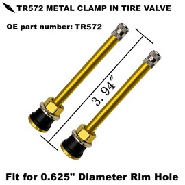 20Pieces TR572 Truck Tire Valve Stems,Brass Commercial 3-3/4 Valve Stems for Rim Φ.625" (10 Pack), Replacement Brass Clamp-in Valve Stem for Truck and Bus