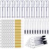Juego 30 Cepillos de Champú para Pestañas Botellas de Jabón