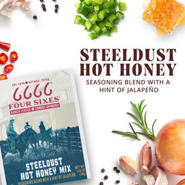 6666 Four Sixes Steeldust Hot Honey Seasoning Mix, 1.25 Ounce (Pack of 12)