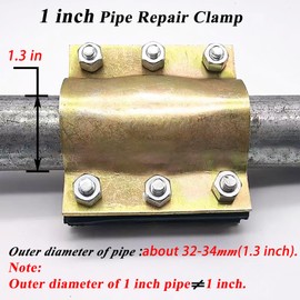 Water Pipe Repair Clamp for 1 inch Pipe(OD of The Applicable Pipe is About 1.33 inch),Leak Sealer for Pipes and Plumbing,Length About 4 inch,Suitable for PE/PPR Pipes,Steel/Iron Pipes