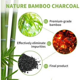 CLEVAST 16 Pack Bamboo Charcoal Air Purifying Bags(8x100g, 8x50g) Activated Natural Home Odor Absorber, Deodorizer and Moisture Eliminator, Purifier for Closet, Shoe, Car Air freshener, Pet Safe