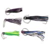 5PCS Saltwater Trolling Lure PVC Squid Skirted Deep Sea Fishing