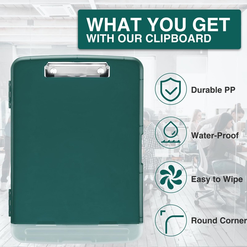 Sooez Clipboards with Storage, High Capacity Clip Boards 8.5x11 with