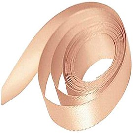 Papillon Ribbon and Bow Ribbon Single Face Satin, Petal Peach