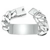 ID Bracelet Real 925 Sterling Silver Filled Men's Solid Identification