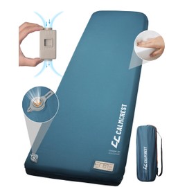 Self Inflating Sleeping Pad with Electric Air Pump, 3.15" Thick Foam Camping Mattress, Fast Inflation & Deflation, 9.5 R-Value 4-Season Insulated Sleeping Mat for Tent, Car Travel, and Indoor Use-Blue