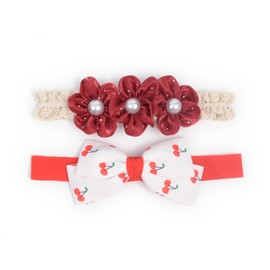 BIANHUAN Baby Hair Band, Hair Accessory, Floral Lace, Kids, Hair Ornament, Headdress, Ribbon, Kids, Girls, Cute, 2-piece Set, Wedding, Recital, Birthday Gift