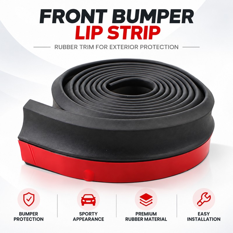 Universal Rubber Front Bumper Lip for Car Exterior Protection –