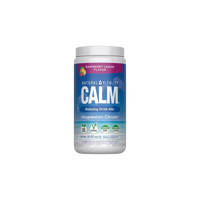 Natural Vitality Natural Calm Diet Supplement, Raspberry Lemon, 16 Ounce