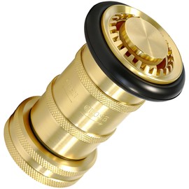 RosyOcean 1-1/2" NPSH Brass Fire Hose Spray Nozzle Fire Equipment Heavy Duty Industrial Jet Fog Nozzle