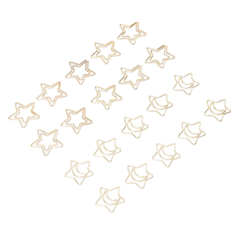 100 Pcs Paper Clips Portable Small Anti Slip Cute Star