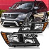 SAFAUTOPARTS Headlights Assembly Pair for 2009-2020 Dodge Journey Halogen Headlamps