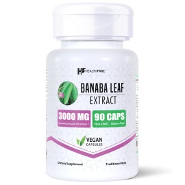 Healthfare Banaba Leaf Extract Capsules 3000mg | 90 Capsules