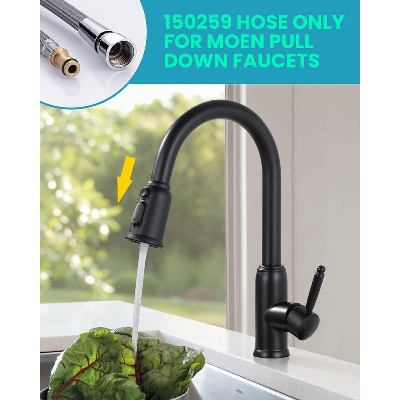 150259 Replacement Hose Kit Compatible with Moen Pull Down Faucet,