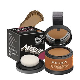 Mifeloy Cobertura De Raíces Para Mujeres Y Hombres, Colorante Para Cubrir Canas, Polvo Para Retocar Raíces, Corrector De Raíces Para La Línea De La Barba Y Las Marrón Claro 0,14 Onzas (Paque