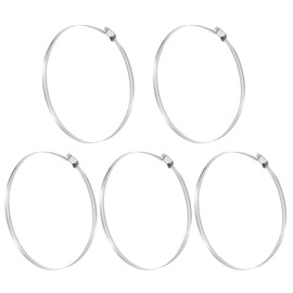 MECCANIXITY 8 Inch Stainless Steel Hose Clamp, Worm Gear Clamp Adjustable 7 5/8"-8 1/2"(194-216mm) Fuel Line Hose Clamps Duct Clamp for Pipe Plumbing Automotive Mechanical (Pack of 5)