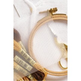 DMC DC90 Water Soluble Cross Stitch Canvas, 8 by 8-1/2-Inch, White, 14 Count