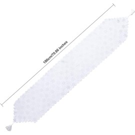 Skystuff Christmas Table Runners, White Christmas Runners Bronzing Tablecloth Christmas Runners Table Centerpiece for Christmas Party Favors Holiday Family Dinner Gathering (Snowflake)