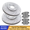 Autopartspconline Front Disc Rotors Brake Pads Kit for 2011 -