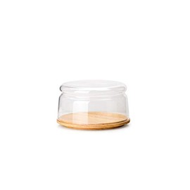 Continenta Cheese Dome Flat, wood Light Brown, One Size