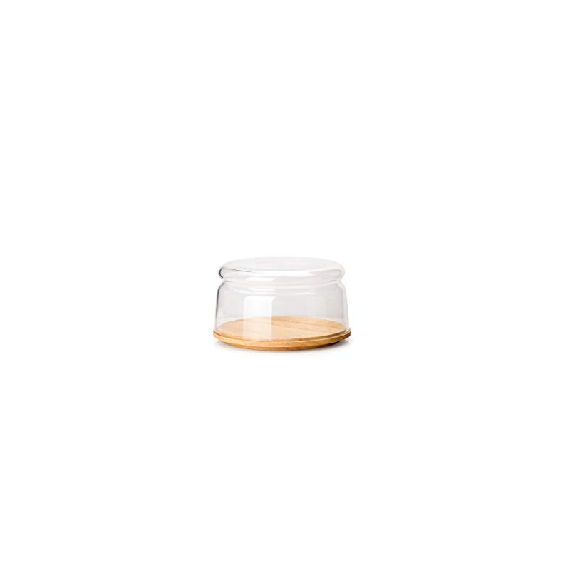Continenta Cheese Dome Flat, wood Light Brown, One Size