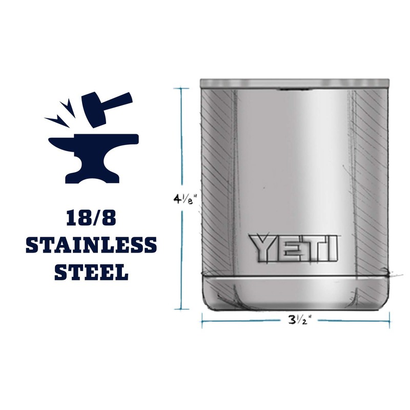 YETI Rambler 10 oz Lowball, Vacuum Insulated, Stainless Steel with