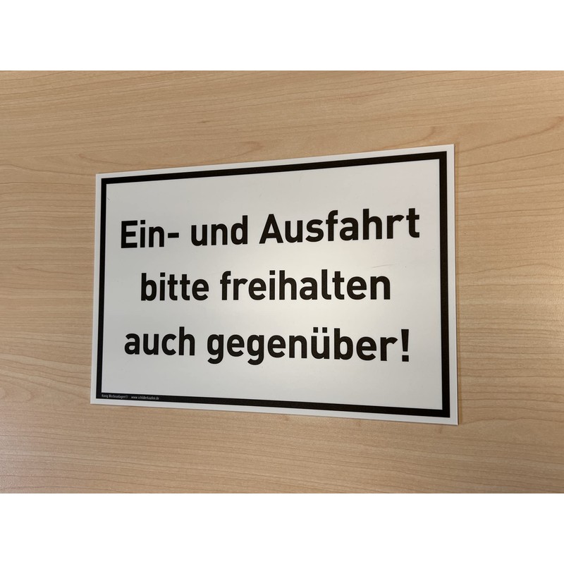 Sign Einund Ausfahrt | 30 x 20 cm | Weatherproof