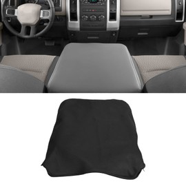 TKSE Center Console Armrest Cover Center Console Armrest Cover Skin Microfiber Leather Replacement For Dodge RAM 1500 2500 3500 2002-2008(Black)