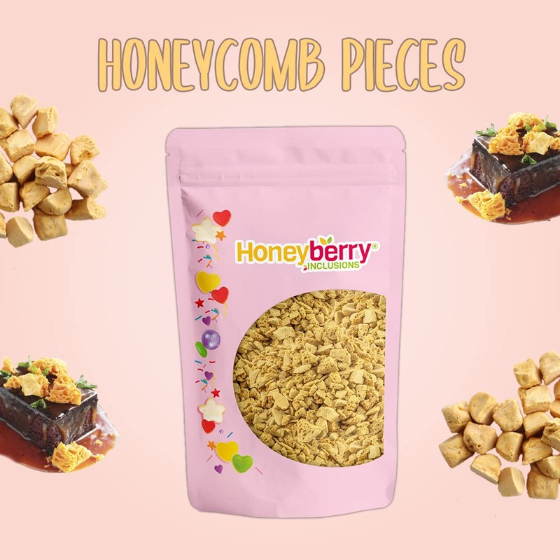 Plain Crunchy Honeycomb Pieces - 5-10mm - 100g - Vegan
