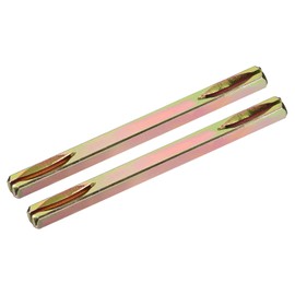 uxcell 2Pcs Door Knob Spindle, 120mm Long Spare Door Handle Spindle for Vintage Door Straight Spindle Replacement Square Spindle Iron Door Handle Spindle, Golden