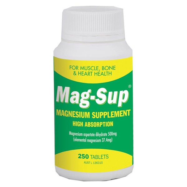Mag-Sup Magnesium Supplement High Absorption Tab X 250