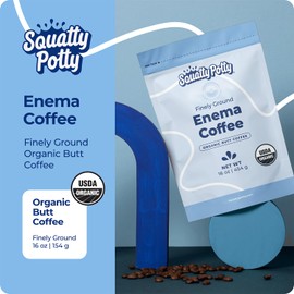 Squatty Potty Enema Coffee – Organic – 419° Roasted, Ground Coffee, Cleanse and Detoxify, Made in USA – 1 lb Bag