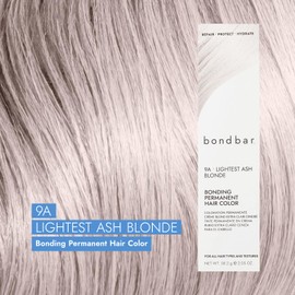 Bondbar 9A Lightest Ash Blonde Bonding Permanent Creme Hair Color, Repairing hair dye for all hair types, Vegan, Built in Bonding, 2.05 Oz