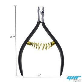 YNR Professional Cuticle Nippers Stainless Steel Cuticle Cutters and Remover -Best Nipper Scissors, Nail Care Tool for Manicure and Pedicure (Black Plain)