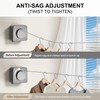 LIVEHITOP Retractable Washing Line, Wall Mounted Extendable Clothes Line Non-Sagging