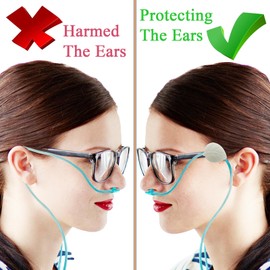 12PCS Oxygen Tube Holder Clips for Glasses, Nasal Cannula Ear Protectors, Tube Clips for Comfort and Secure Fit, Compatible With Eyewear for Oxygen Users, Reduces Irritation and Slippage