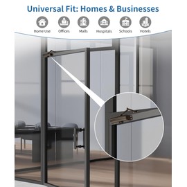 Baridwon Medium Classic Coffee Door Closer - Earth-Tone Finish for Cafes/Homes, Adjustable Hold Open & Quiet Auto Closure