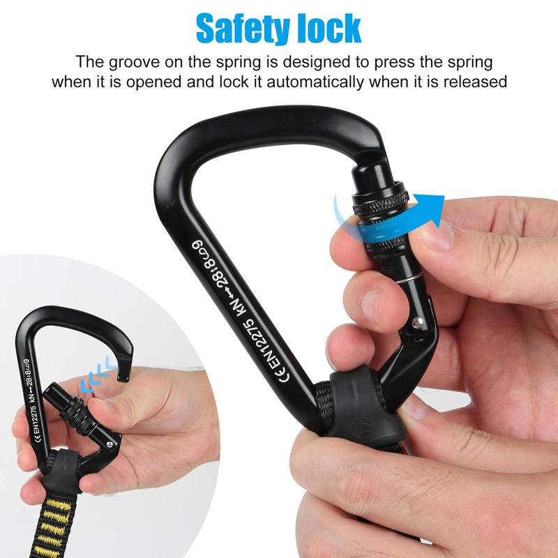 EUNEWR Via Ferrata Set, via Ferrata Set, Men's Climbing Harness,