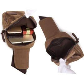 Wxnow Canvas Sling Bag Crossbody Backpack for Women & Men Chest Bag (Orange)