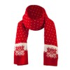 Large Snowflake Designed Scarf - Red OSFM