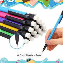 Fuyoooo 200 Pcs 0.7mm Mechanical Pencils with Eraser Bulk, Operation Christmas Items Colorful Mechanical Pencil 0.7mm for Office Classroom School Student Writing Drawing Sketching Supplies, 5 Color