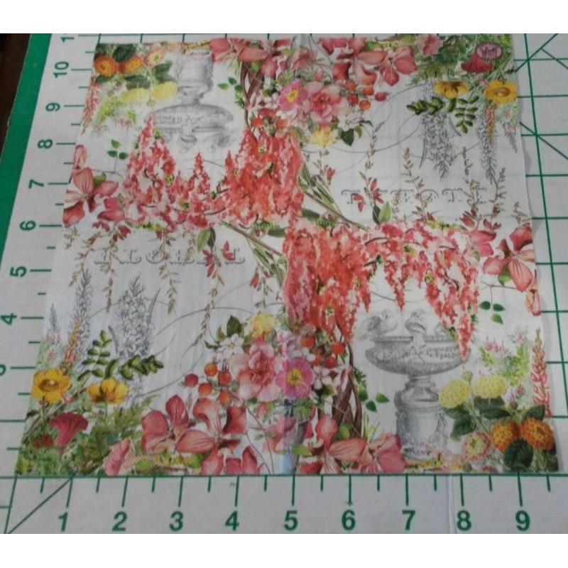 Michel Design Works Two Decorative Cocktail Napkins for Decoupage "In