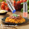 2Pcs Gravity Electric Salt and Pepper Grinder Set, Battery Powered