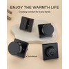 Haidms Matte Black Door Knobs with Deadbolt, Heavy Duty Front