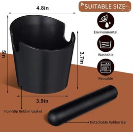 MIDOGAT Coffee Knock Box, Espresso Knock Box with Removable Knock Bar and Non-Slip Base