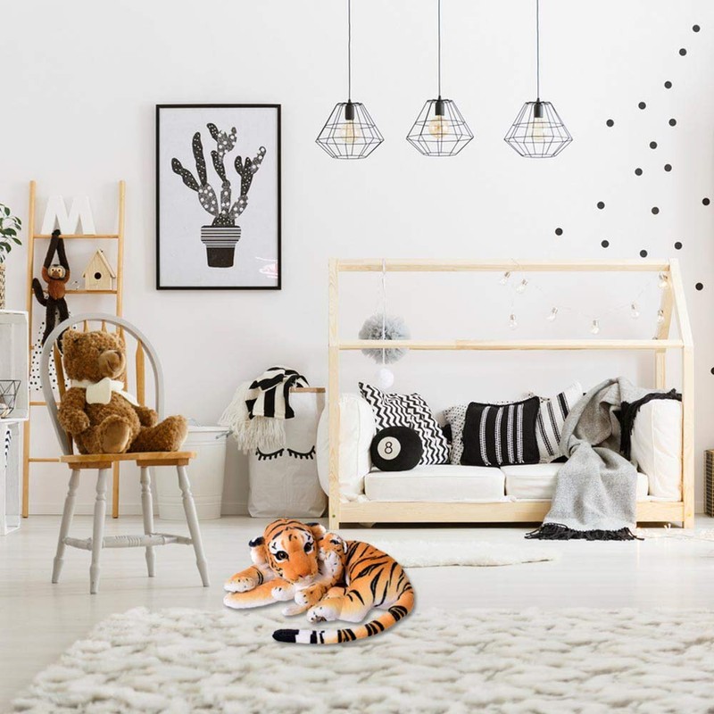 TE-Trend 2-in-1 XL Plush Tiger Baby Predatory Cat Cuddly Toy