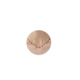 STYDAZZ Colorful Heart Initial Necklaces for Women 14K Gold Plated Necklace Cute Choker Necklace Dainty Name Necklace Trendy Jewelry Birthday Gifts for Women Letter E