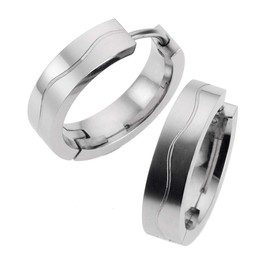 ZEEme Stainless Steel 385010012 Hooped Earrings Stainless Steel